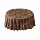 Table Cloth Damask Rose 70" Chocolate