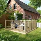 Power Timber Decking Kit - Handrails on 3 Sides