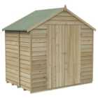 Forest Garden 7 x 5ft 4Life Apex Overlap Pressure Treated Double Door Windowless Shed with Assembly
