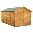 Power Sheds 16 x 8ft Apex Overlap Dip Treated Windowless Shed