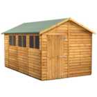 Power Sheds Apex Overlap Dip Treated Shed - 14 x 8ft