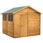 Power Sheds Double Door Apex Overlap Dip Treated Shed - 8 x 8ft