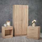 LPD Furniture Delta 3pc Bedroom Furniture Set Wardrobe - Oak