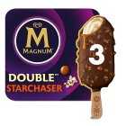 Magnum Double Star Chaser Popcorn, Caramel and Chocolate Ice Cream Sticks, 3x85ml