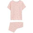 M&S Pure Cotton Ditsy Floral Flatpack, S-XL, Soft Pink