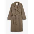 Double-breasted mid length trench coat