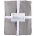 M&S Core Stripe Grey tablecloth, 1SIZE, Grey