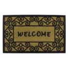 JVL 45x75cm Woven Coir Tuffscrape Doormat - Welcome
