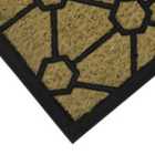 JVL 45x75cm Woven Coir Tuffscrape Doormat - Geometric