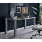Furniture Box Pivero Grey High Gloss Home Office Writing Desk Large