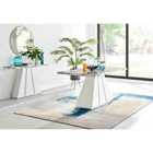 Furniture Box Athens 6 Seater White Marble Dining Table