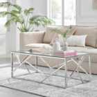 Furniture Box Amalfi Silver Chrome Coffee Table