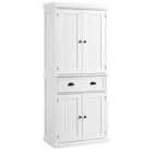 HOMCOM Freestanding Kitchen Storage Cabinet Drawers Cupboards Shelves - White