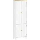 HOMCOM Freestanding Kitchen Cupboard 4-door Storage Cabinet With 4 Shelves - White