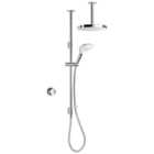 Mira Mode Dual Outlet Gravity Pumped Ceiling Fed Digital Mixer Shower - Chrome