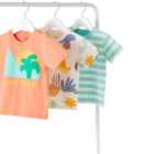 M&S Graphic/Stripe Tees, 3 Pack, 0 Months-3 Years, Multi