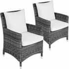 Tectake Garden Chair Sanremo Set Of 2 Grey