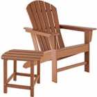 Tectake Garden Chair With Side Table Weatherproof Garden Furniture Set Brown
