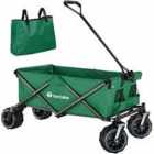 Tectake Foldable Garden Trolley With Wide Tires (80Kg Max Load) Green