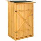 Tectake Garden Storage Shed With A Flat Roof Brown