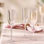Set of 4 Clear Prosecco Glasses