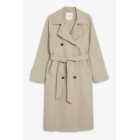 Double-breasted mid length trench coat