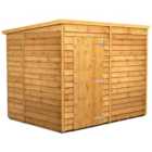 Power Sheds 8 x 6ft Pent Overlap Dip Treated Windowless Shed