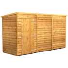 Power Sheds 12 x 4ft Pent Overlap Dip Treated Windowless Shed