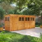 Power Sheds 16 x 4ft Pent Overlap Dip Treated Shed