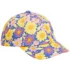 M&S Girls Pure Cotton Floral Baseball Cap, 12 Months-10 Years, Multi