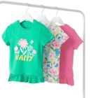M&S Cotton Garden Tops, 3 Pack, 2-7 Years, Green
