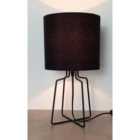 Nutmeg Home Black Wire Table Lamp