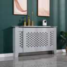 WestWood Grey Painted Radiator Cover Wall Cabinet Wood MDF Traditional Modern Cross Adjustable