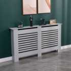 WestWood Grey Painted Radiator Cover Wall Cabinet Wood MDF Traditional Modern Medium