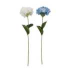 Nutmeg Home Single Stem Hydrangea White & Blue
