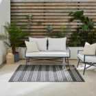 Scandic Grey Stripe Indoor Outdoor Rug