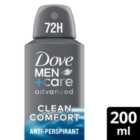 Dove Men + Care Advanced Antiperspirant Deodorant Clean Comfort 200ml