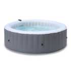 6-person round inflatable hot tub MSpa - Diam.205cm round 6-person spa PVC pump heater filter remote control - Kili 6 - Grey