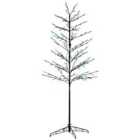 HOMCOM 6Ft Artificial Tree With Colourful Led Indoor Outdoor Tree Light