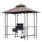 Outsunny 2.5 x 1.5m BBQ Tent Canopy Patio Outdoor Awning Gazebo Party Sun Shelter