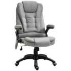 Vinsetto Office Chair With Heating Massage Points Relaxing Reclining Grey