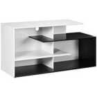 HOMCOM Tv Unit Cabinet For Tvs Up To 32"-55" With Storage Shelves, Black