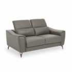 Interiors By Ph 2 Seater Leather Sofa Grey