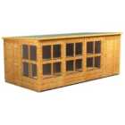 Power Sheds 16 x 8ft Pent Shiplap Dip Treated Potting Shed - Including Side Store