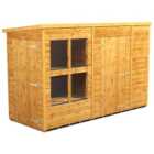 Power Sheds 10 x 4ft Pent Shiplap Dip Treated Potting Shed - Including Side Store
