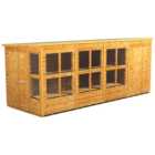 Power Sheds 16 x 6ft Pent Shiplap Dip Treated Potting Shed - Including Side Store