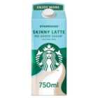 Starbucks Multiserve Skinny Latte No Added Sugar Iced Coffee 750ml