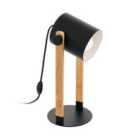 Eglo Hornwood And Natural Metal And Wood Desk Lamp