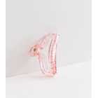 Deep Pink Transparent Cut Out Claw Clip
