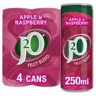 J2O Apple & Raspberry Fruit Juice Cans, 4x250ml